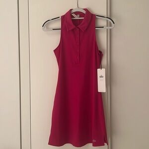 Aloyoga sleeveless magenta crush tennis dress
